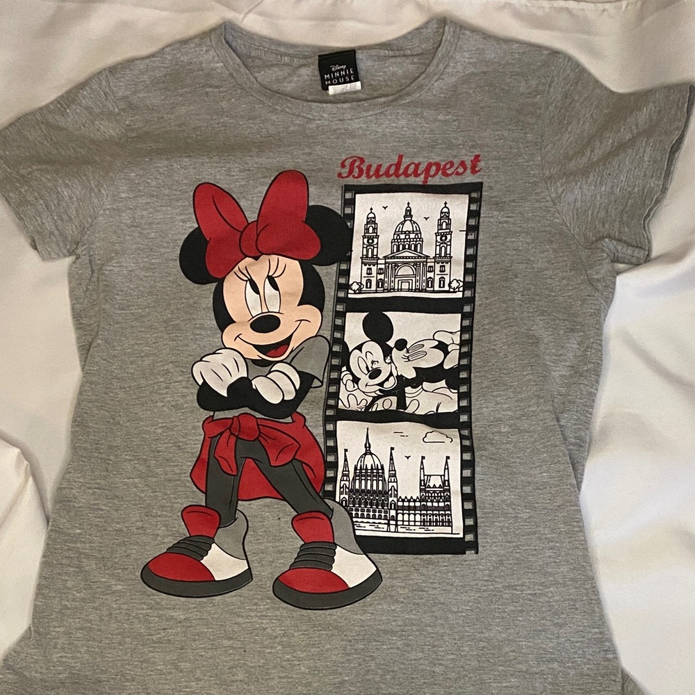 Disney T-Shirt Minnie Mouse Gray Teen